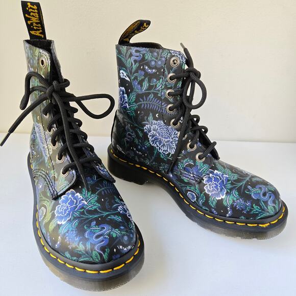 Dr. Martens NEW 1460 Pascal Mystic Floral Leather Boots Whimsigoth EU 37 US 6 - Picture 14 of 15